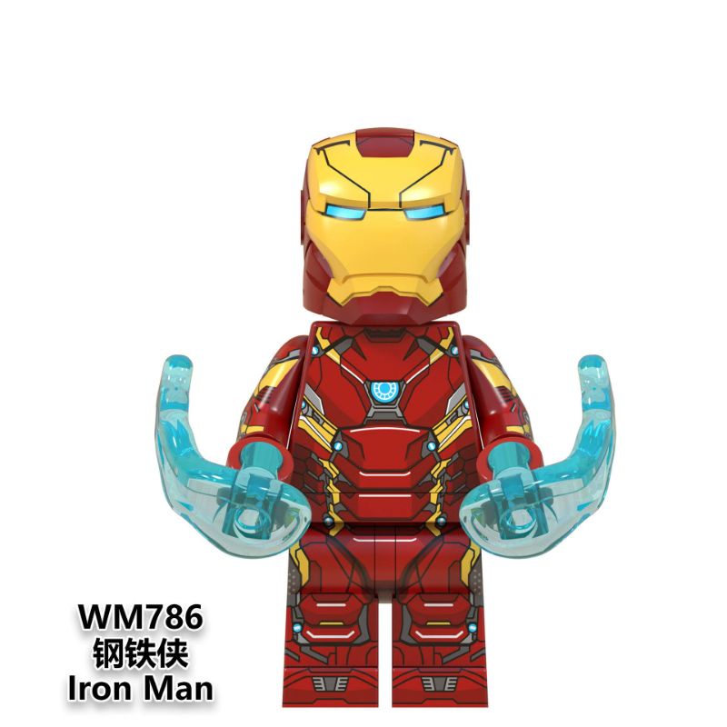 Mainan Anak Lego Iron Man Minifigure Murah WM6063 Ironman Minifigures Marvel Avengers Bricks Figure doctor strange wasp antman warmachine scarlet witch thor superman-Iron man WM786