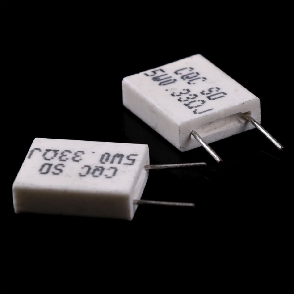 (lsingers1) 10pcs Resistor Semen 5W 0.33Ohm Non-Inductive Keramik BPR56 / CQC
