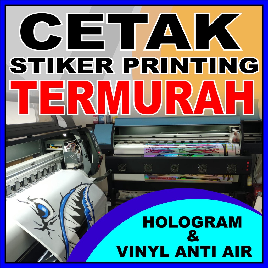 CETAK STIKER VINYL / STIKER LABEL MAKANAN MINUMAN / CETAK STIKER DESAIN SENDIRI / CUSTOM STIKER / CETAK STIKER TRANSPARANT / STIKER PARTAI / STIKER GROSIR