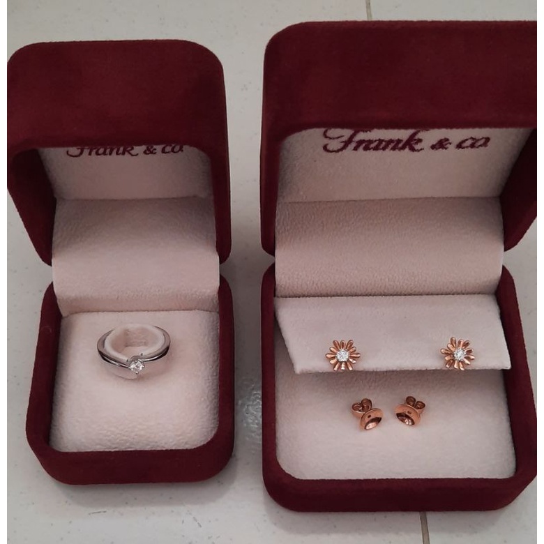 Frank & Co Earrings Ring Diamond Ori No Second (Cek Deskripsi) Cincin Anting Berlian