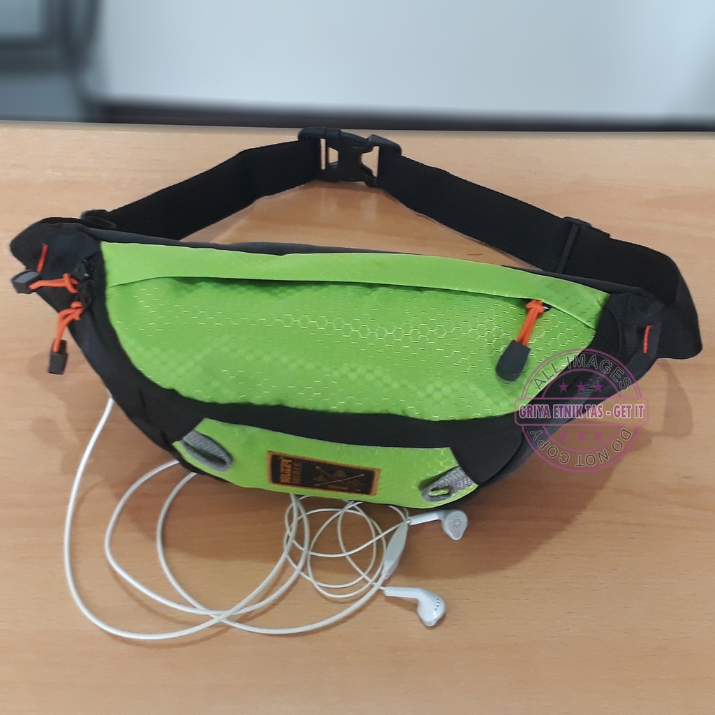 BELIZER Tas Pinggang Pria Distro Terbaru 2022 Waistbag Cowok Tas Selempang Soren Laki Headset Port