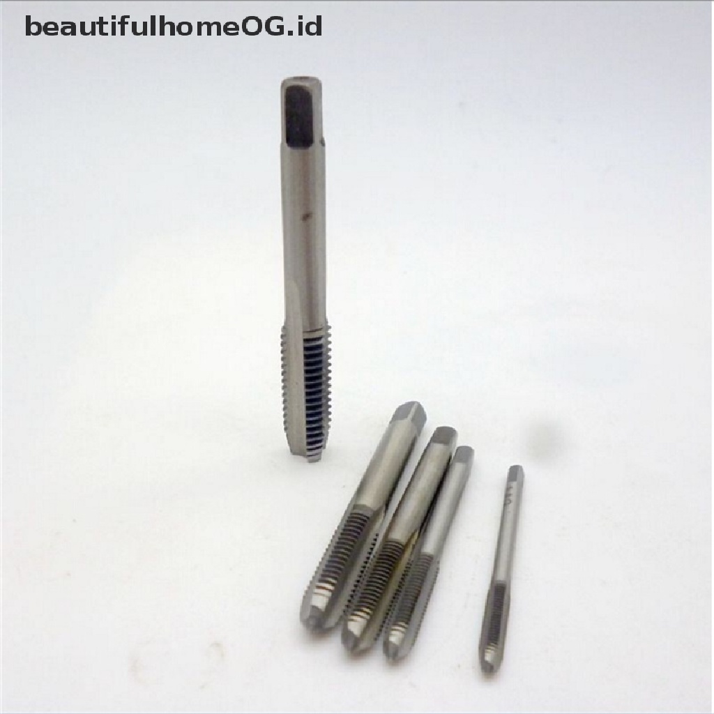 5pcs / set Flute Tapping Tangan Lurus M3 M4 M5 M6 M8 3mm - 8mm