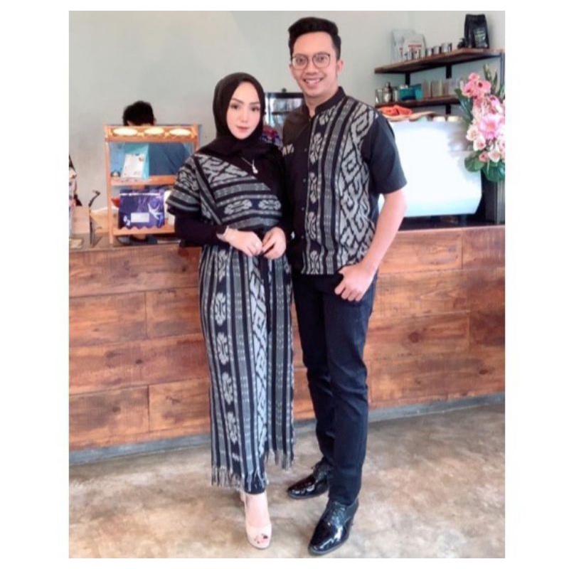 Baju tenun couple - baju tenun - couple - couple tenun - set tenun - dress tenun - kemeja tenun - couple prewedding