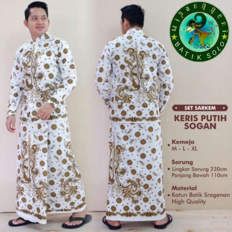 baju kemeja pria setelan sarung