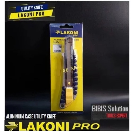 

Lakoni Pro Pisau Cutter 18mm Alumunium Case Utility Knife Kater Besar