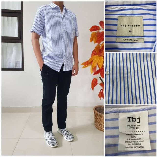 KEMEJA TBJ STRIPE BLUE