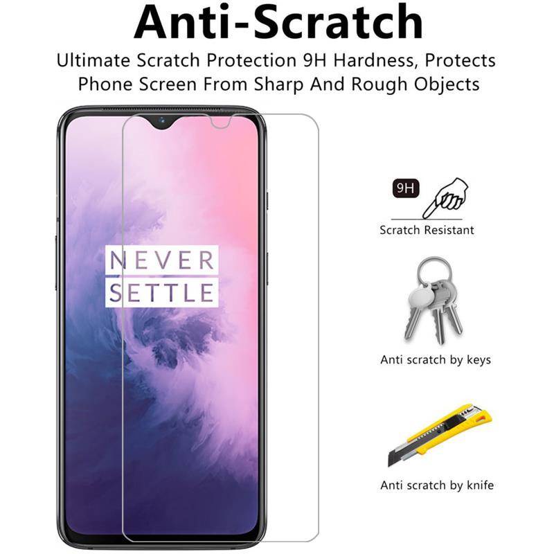 9H Tempered Glass For OnePlus 7t / 7 pro / 7 / 7t pro / 6t / 6 / 5t / 5 / 8 / 8 pro / 8t / 9 / 9 pro / 9R Screen Protector Glass Film Case