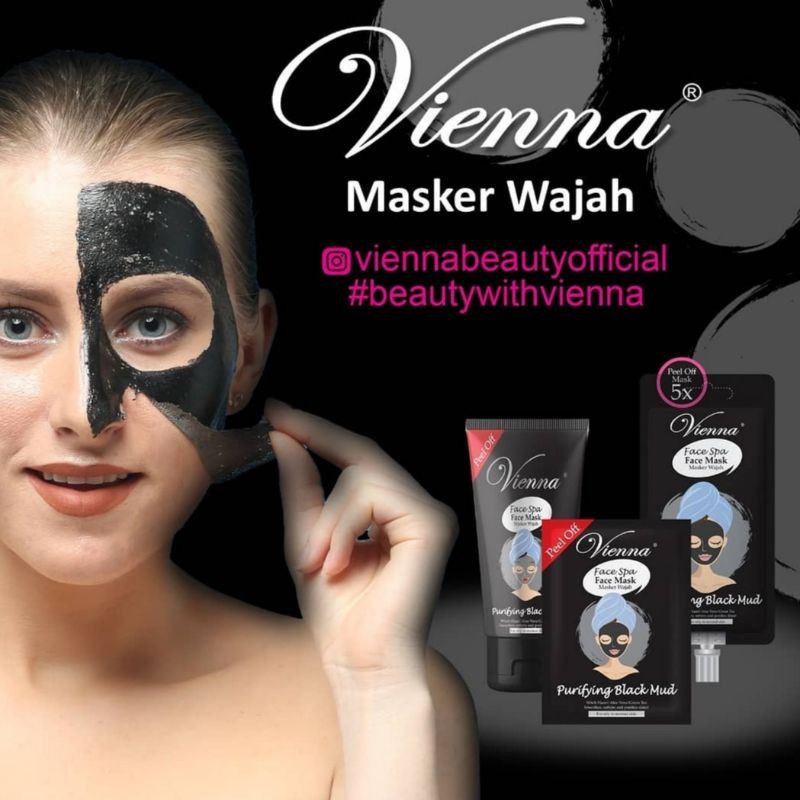 PEEL OFF VIENNA FACE BLACK MASK PEEL OFF PURIFYING MUD 50ML- BLACK MASK VIENNA