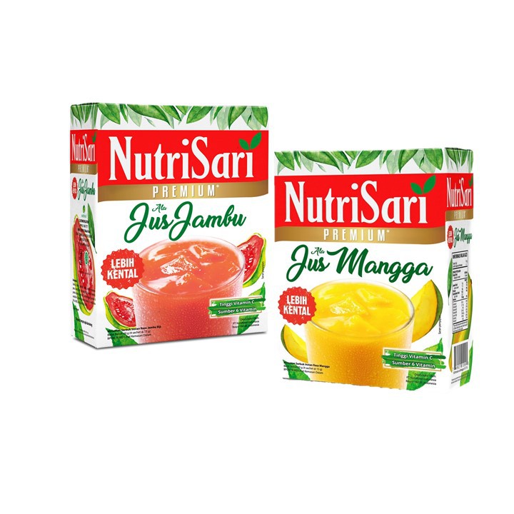 Nutrisari Premium Jus Jambu 60 gr & Nutrisari Premium Jus Mangga 60 gr