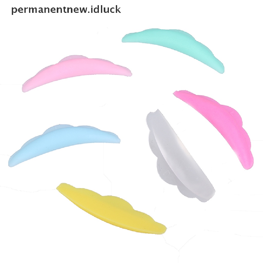 Luckypermanent 5 Pasang Pad Silikon Alat Pelentik Bulu Mata Ukuran XS / S / M / L / XL