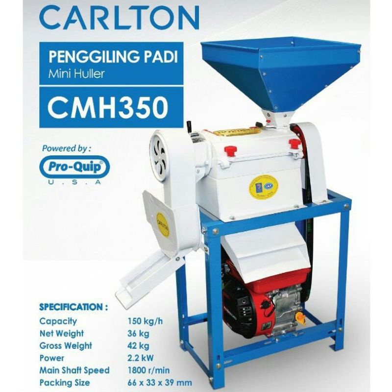 Mesin Giling Padi Selep Padi Jadi Beras Carlton CMH350 Rice Polisher Carlton CMH 350