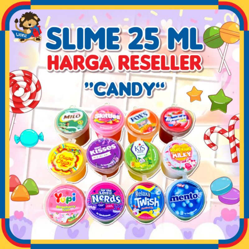 slime mini candy permen 25ml harga reseller by Lionz.idn