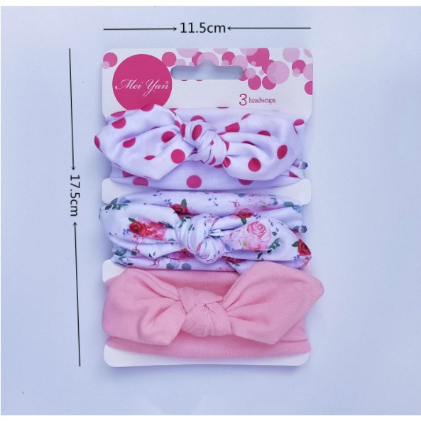 [1KG 24PCS] LBS Set Bandana Bayi Dengan Model Ikatan Pita Kelinci