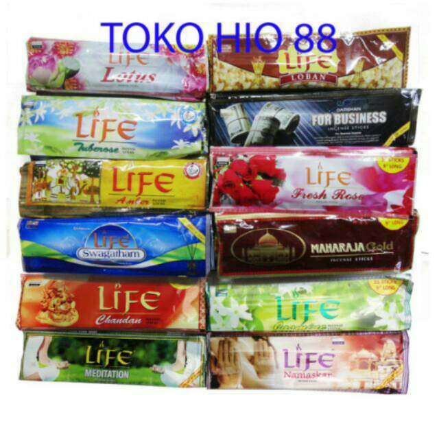 Hio harum Dupa Wangi Aromaterapi Pouch Life Darshan India Incense Sticks Aromateraphy 35 Batang