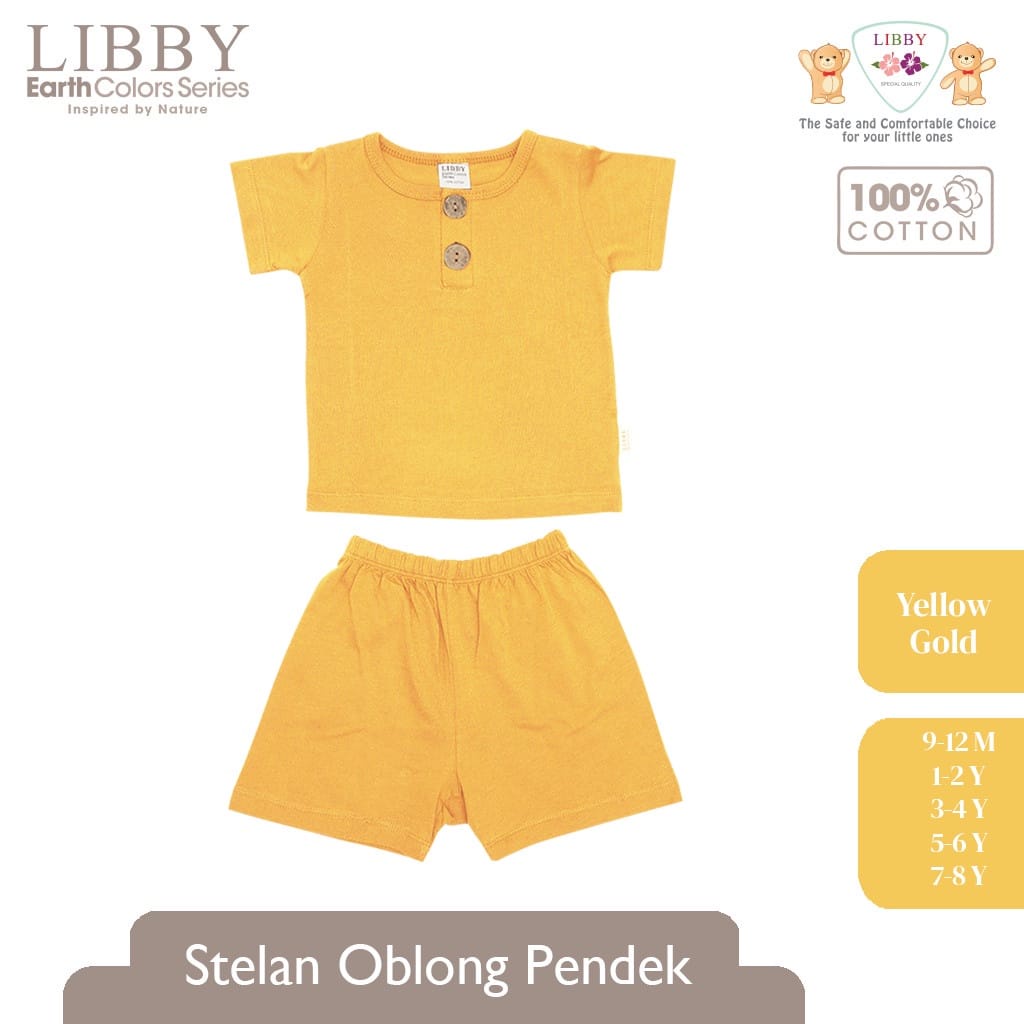 Libby Stelan Earth Colors Series Lengan Pendek Cealana Pendek 1 Pcs Warna Random