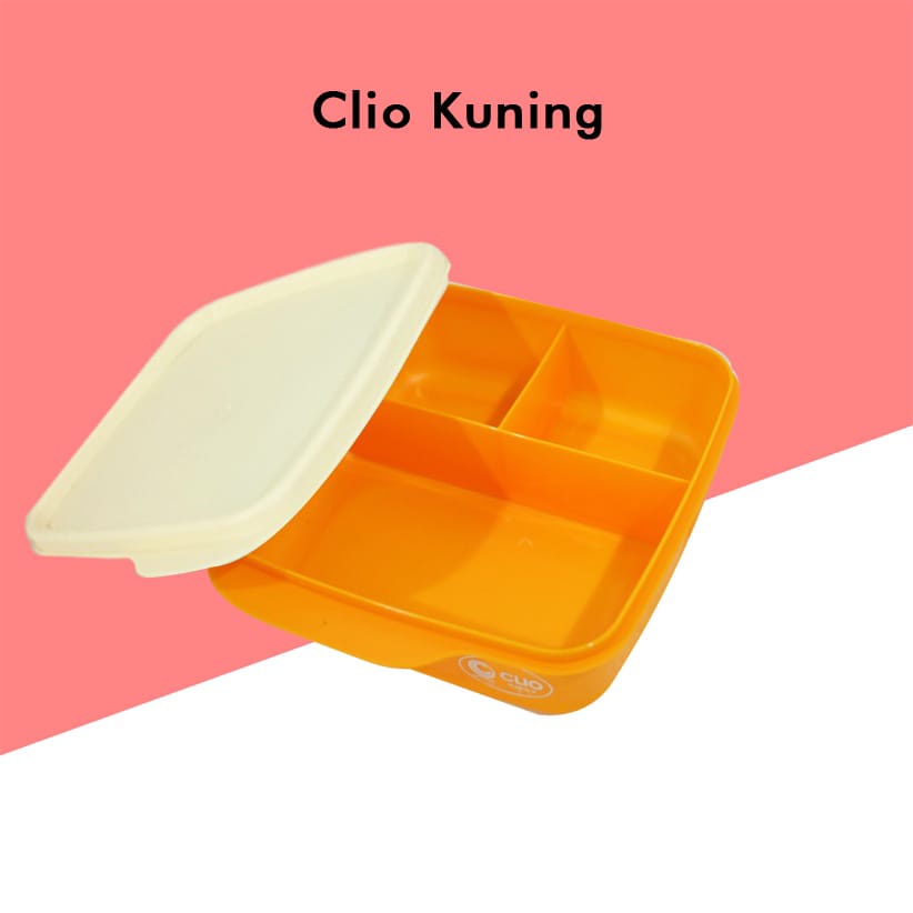 lunch box clio kiyoto plastik food save sni - box makan skat - kotak bekal makanan - box clio warna -kotak tempat makanan