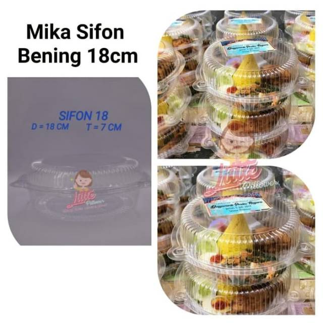 (ISI 50PCS - SIFON 18) Mika sifon D18/Mika Bolu/Mika Tumpeng/Mika Tumini/Mika Kue Bolu