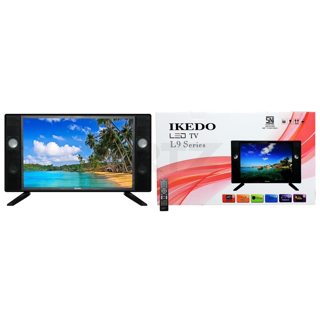 Ikedo LED TV 20 inch - HD Panel - USB/HDMI/VGA - Slim (Model : LT-20L9W)