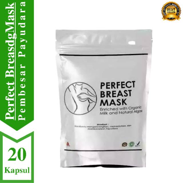 {PERFECT BREAST MASK} Masker Pengencang Payudara 100% ORI Isi 20 Kapsul - Free Ongkir - COD