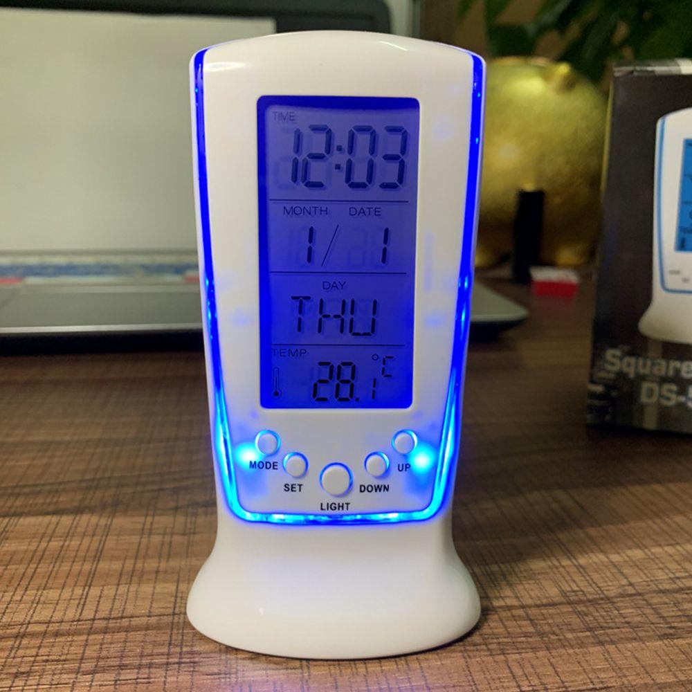 Populer Jam Alarm Kreatif Lampu Tidur Backlight Angka Clock LED Digital