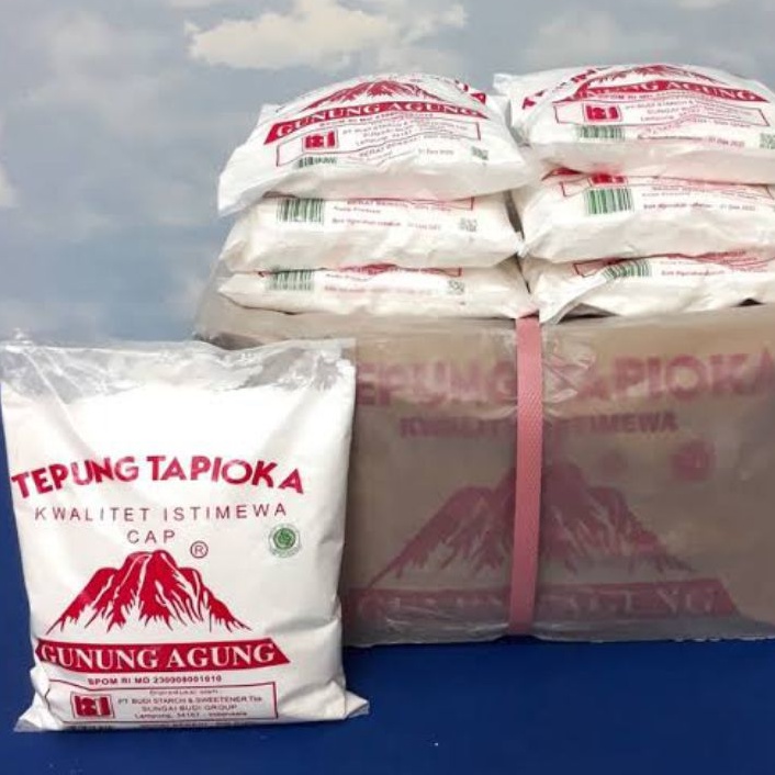 

Tepung Tapioka Cap Gunung Agung 500gr 1 dus isi 20 pack