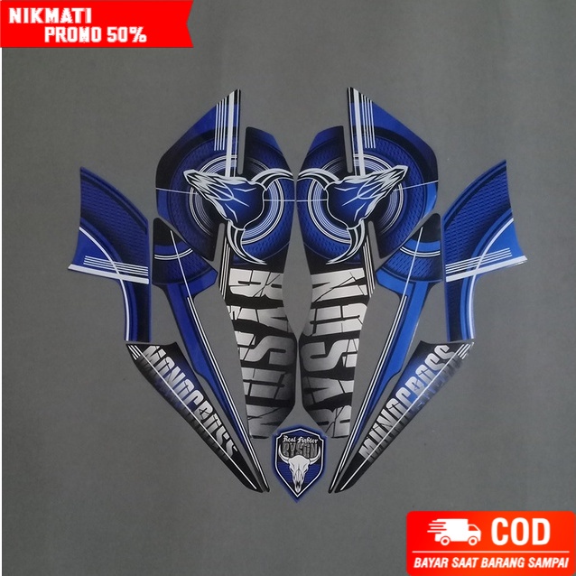 STRIPING STIKER MOTOR YAMAHA BYSON 2013 BIRU FULL BODY
