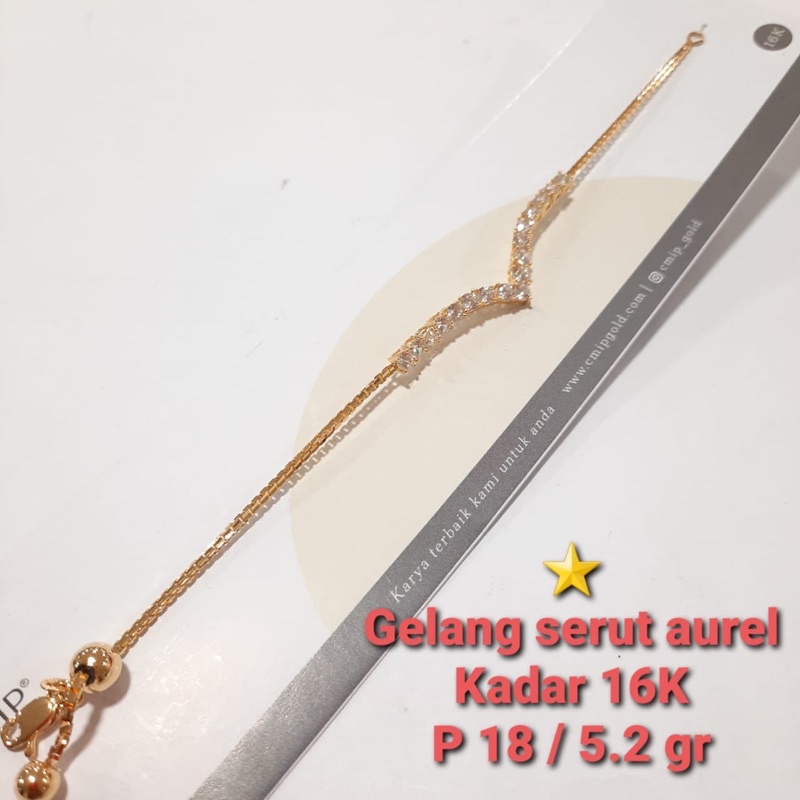 gelang aurel emas asli kadar 700/16k