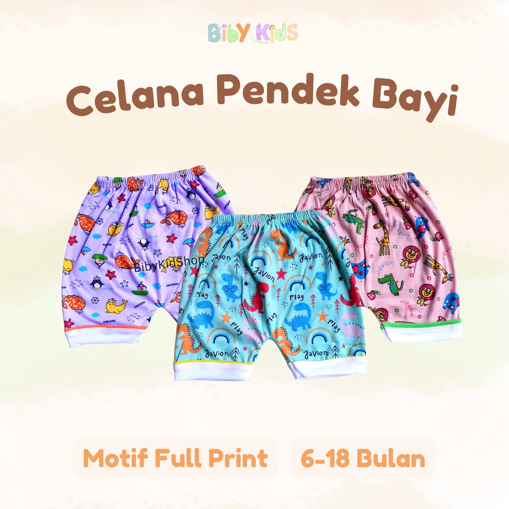 KATUN Celana Pendek Bayi 0 6 Bulan Laki Perempuan Baru Lahir Murah Motif Lucu Perlengkapan Balita