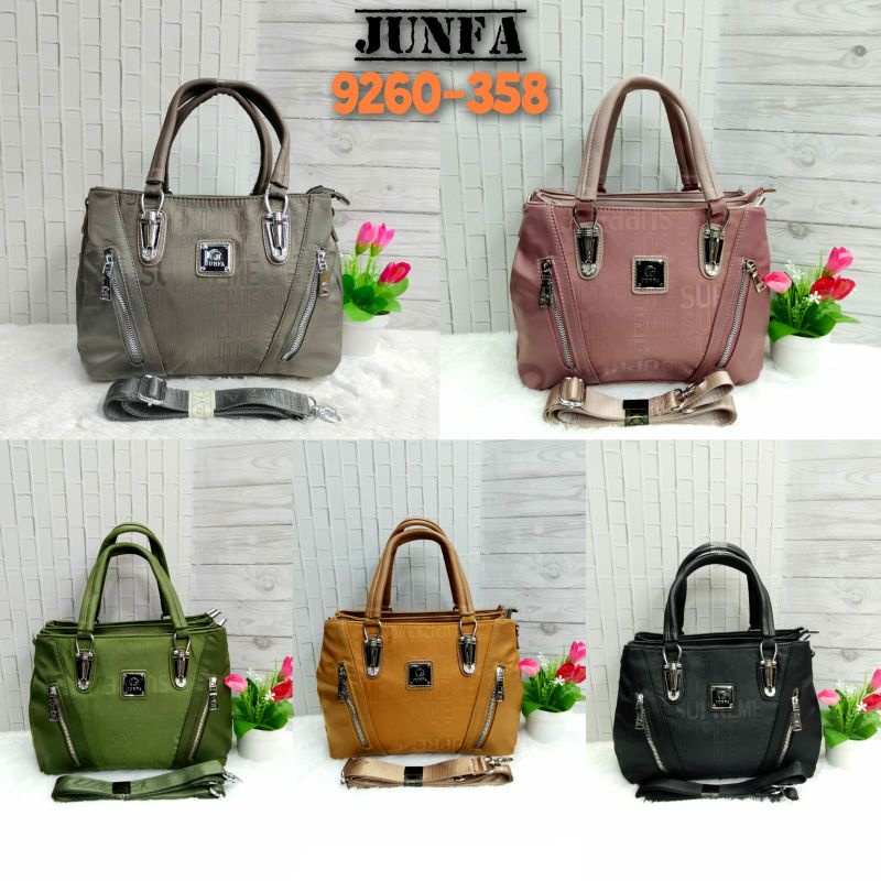 tas wanita junfa selempang bahan parasut 9260-358