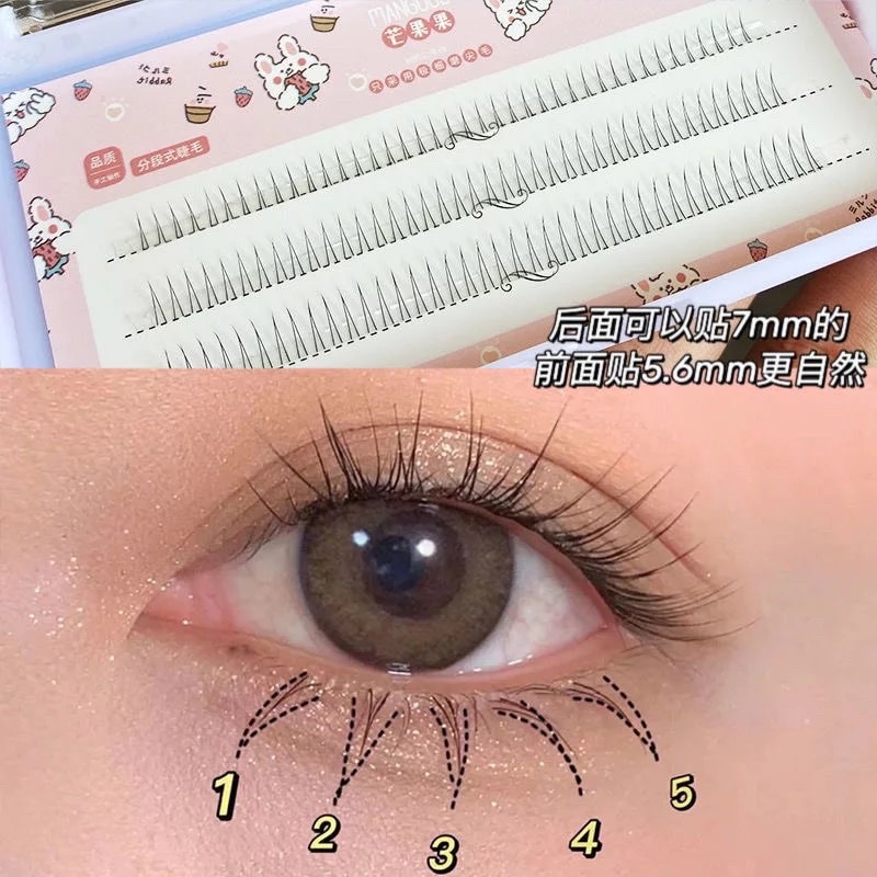 F19 - 120pcs LOWER Eyelashes Simulation Natural Beginner Mix 5mm 6mm 7mm Lashes Individual Professional Makeup False Eyelashes Extension