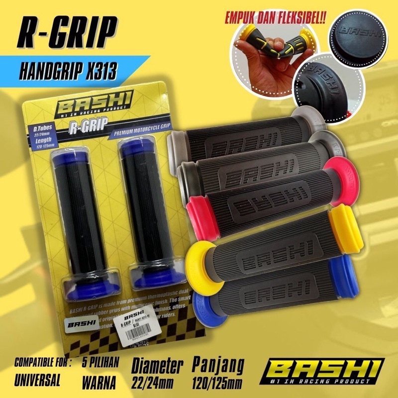 Handgrip Motor Variasi New Hand Grip BASHI Original Type X313 Universal Semua Motor