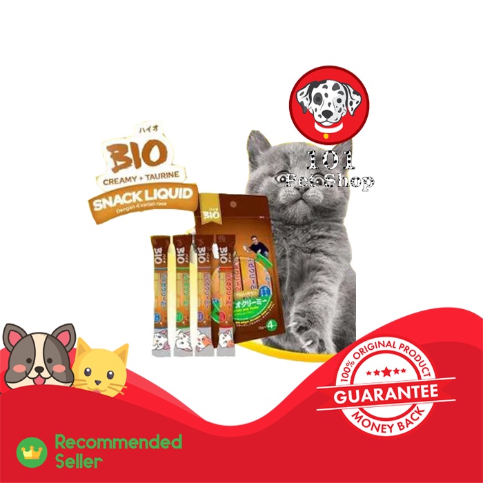 Snack Kucing Bio Creamy Treat Basah Adult Kitten Seperti Meo Creamy