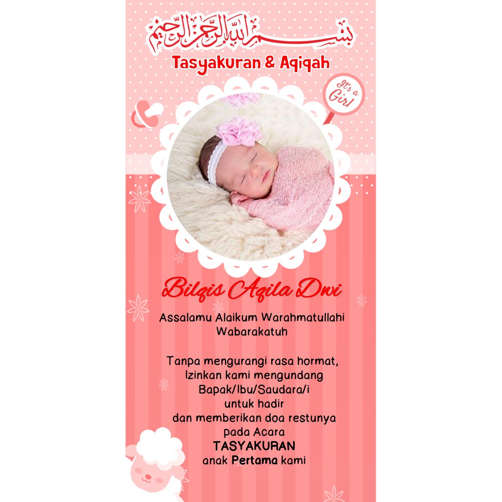 Jual Undangan Aqiqah Tasyakuran Video Digital | Shopee Indonesia