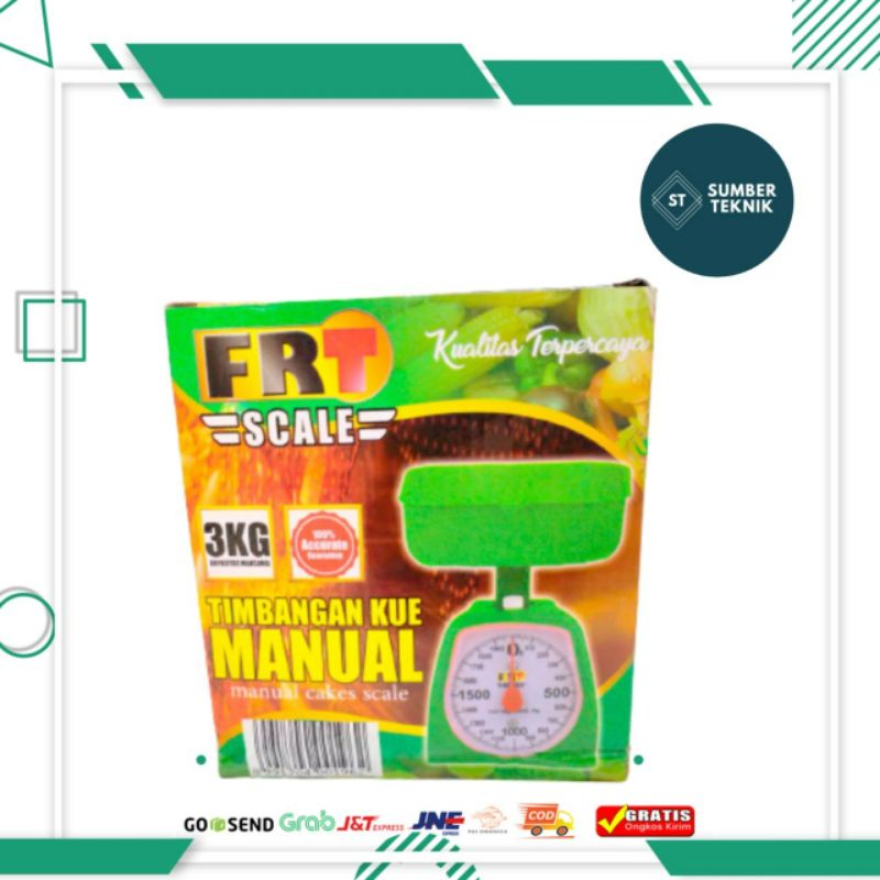 Timbangan Kue 3 Kg FRT / Timbangan Duduk Dapur Analog FRT