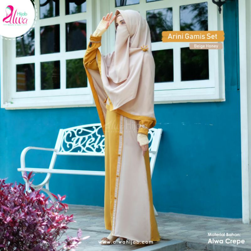 Arini gamis set by Alwa Hijab (PreLoved)