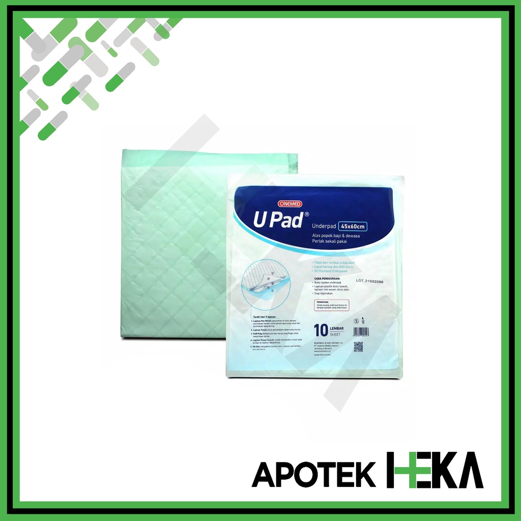 U Pad Underpad 45x60cm Isi 10 Perlak Bayi &amp; Dewasa Sekali Pakai Onemed (SEMARANG)