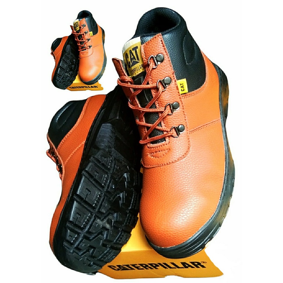 SEPATU SAFETY BOOTS  PRIA KULIT BOOT SAVETY BUT SEPTI BUTS SEVTI BOT SEPTY BOTS SEFTY UJUNG BESI SEPATU TRACKING OUT DOOR PROYEK