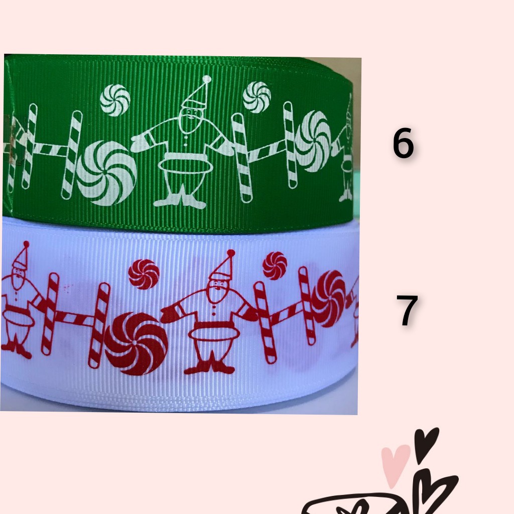 1 YARD  - PITA KADO HAMPERS NATAL | PITA GROSGRAIN CHRISTMAS 3.6 cm