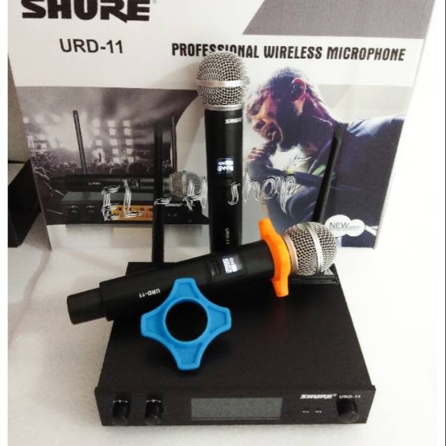 Microphone Wireless Shure URD11 2 Mic Pegang/Handheld Shure URD 11 HITAM