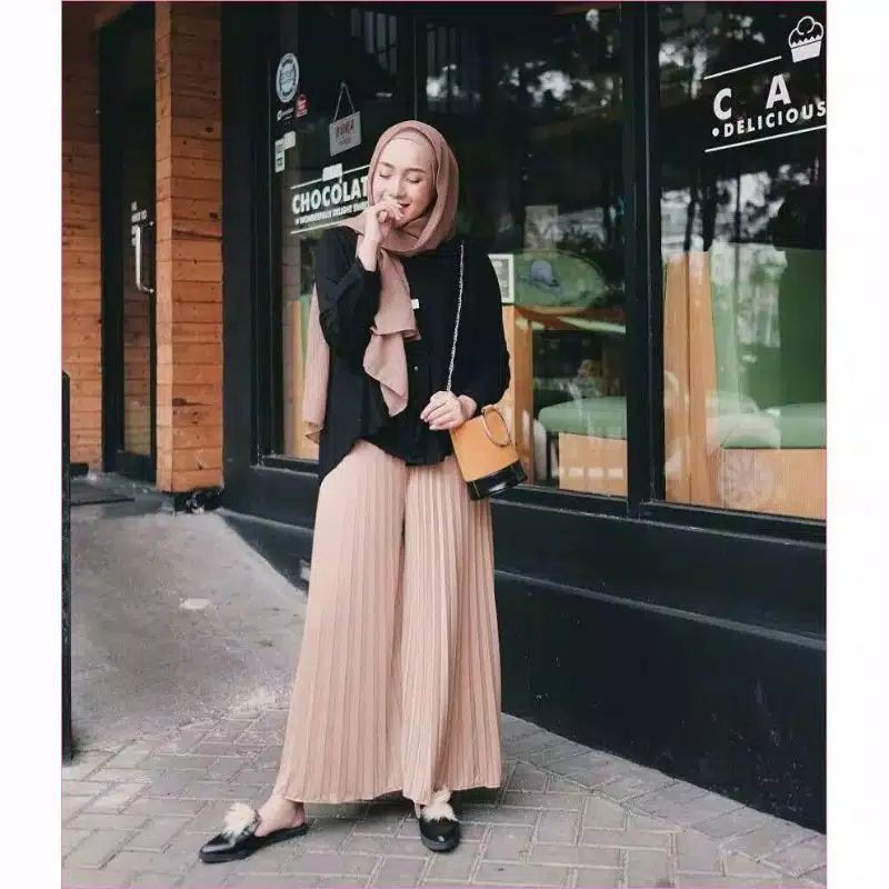 KULOT PLISKET PREMIUM TERMURAH/ROK PLISKET BAHAN HYGET PREMIUM/ROK PLISKET KEKINIAN