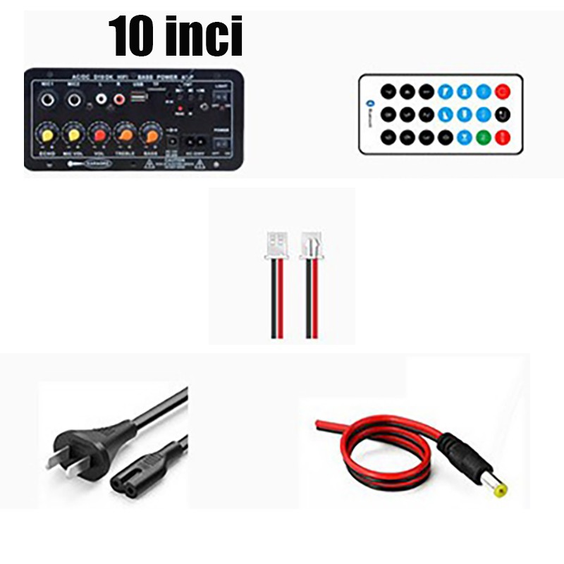 10 inci Amplifier Board Audio Bluetooth USB FM Radio TF Player Subwoofer 30W taffstudio amplifier AW-322