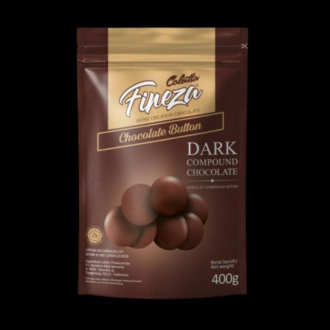 

paling diminati] Collata Fineze Dark Chocolate Button 400 gr