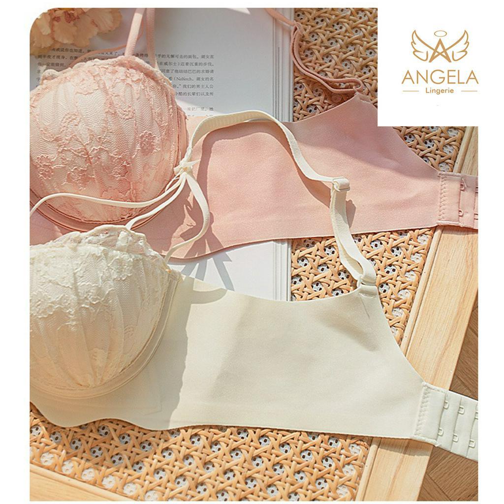 ANGELA PREMIUM JAPAN Bra BH Push Up Set Tabpa Kawat Celana Dalam Wanita Bikini Sport Beha Lingerie Korea Fashion Bralette Remaja Perempuan Sexy Pakaian Dalam COD Renang Motif Cewek Pita Bunga Murah Claire Tali Jumbo