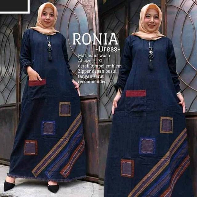 Gamis Jeans Terbaru 2020 Model Baju Gamis Jeans Terbaru Shopee Indonesia