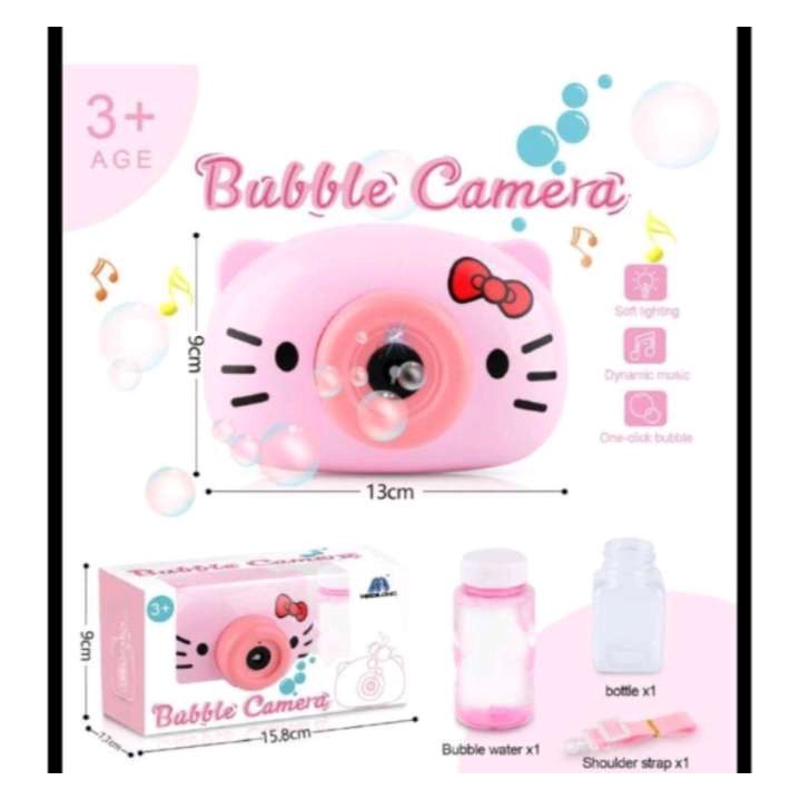 (RS)BUBBLE CAMERA MUSIC KAMERA MUSIK GUN GELEMBUNG MAINAN BABEL SABUN ANAK BERKUALITAS