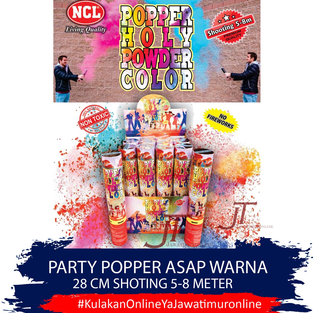 Confetti Popper Asap Bubuk 28 cm Popper Powder