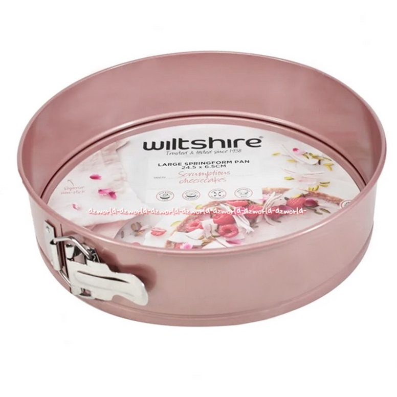 Wiltshire large Springform Pan 24.5cm Tray Bulat Loyang Kue Tempat Bakar Panggang Adonan Kue Anti lengket Warna Rose Gold Pink Wilt shire