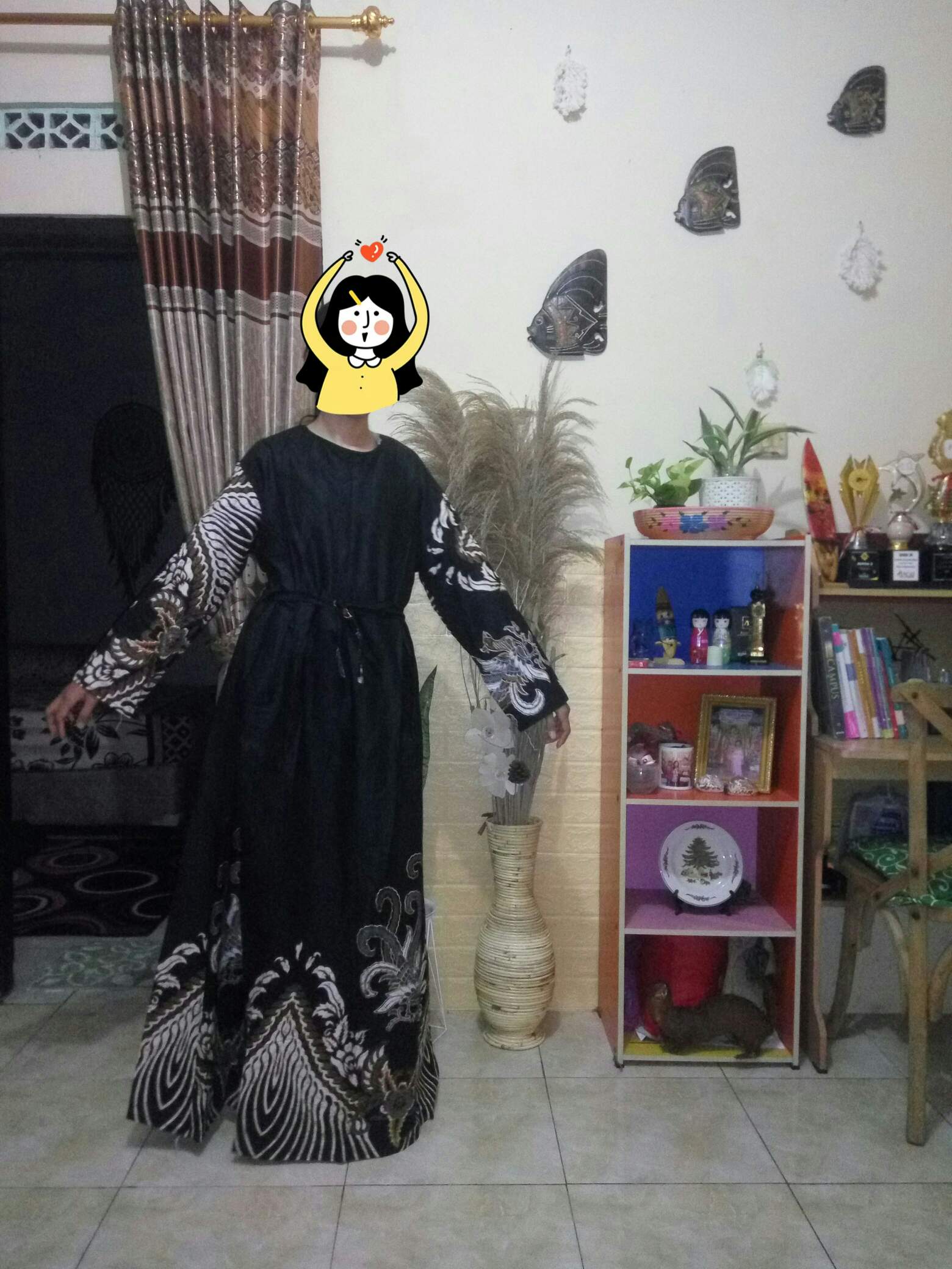 Sriwedari Gamis Batik Modern Standar_jumbo Busui Friendly Resleting Depan