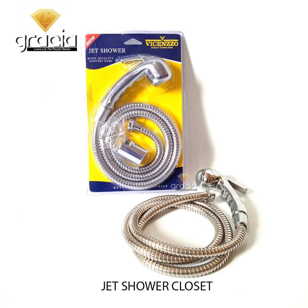 Jet Shower Spray Bidet Set Chrome ANTI KARAT Jet Shower Toilet WC /  Semprotan air closet / toilet