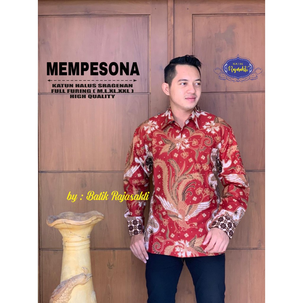 MEMPESONA RAJASAKTI KEMEJA BATIK SOLO PRIA LENGAN PANJANG PENDEK LAPIS FURING ATASAN PREMIUM MODERN KATUN HALUS KERTAJAYA IJO KERTAJAYA MERAH KETULUSAN KHAIRAN KIPAS MELINGKAR PANJANG KOTA BULAN KUPU ABANG IJO KUSUMA WIJAYA 3 KUSUMO KUSUMOTRISNO LAKSMANA